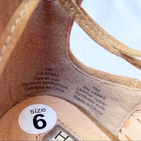 Halogen round toe lace up suede ballet flats brown laser cut size 6💜 - Picture 5 of 5